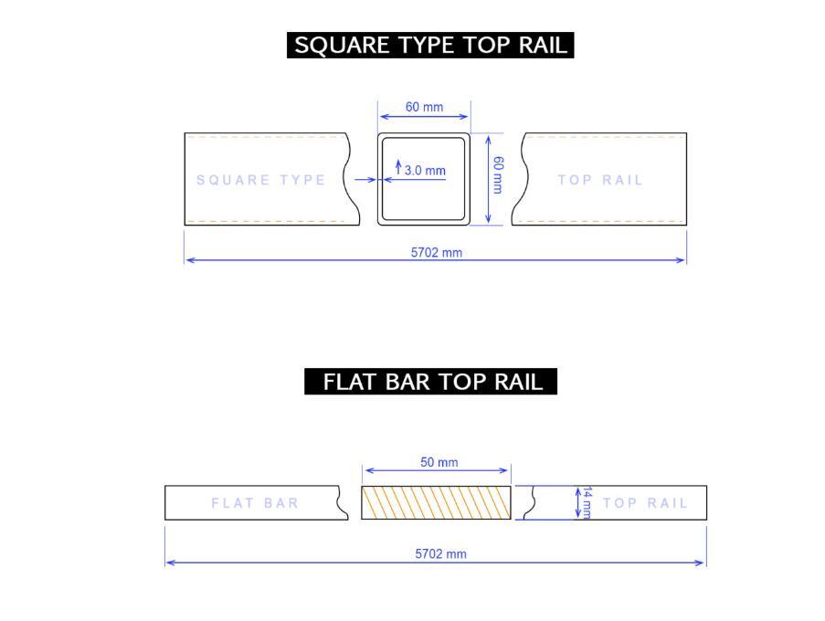 Container Spare Parts Top Side Rail Square Tube